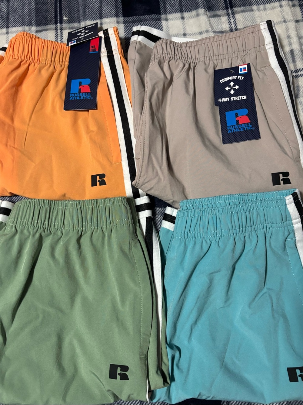 Russell active woven boys basketball shorts 4 pair size XXL/18